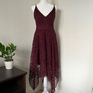 Burgundy Lace dress